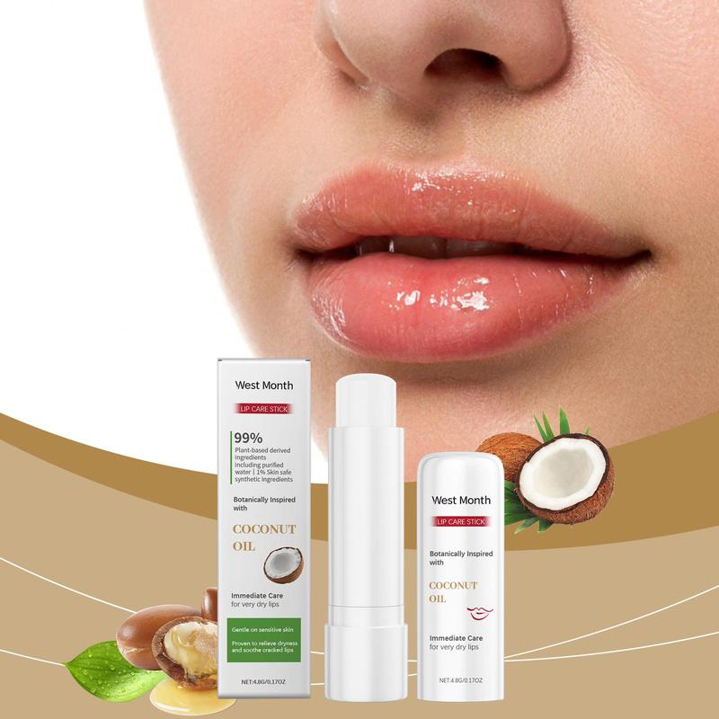 Coconut Oil Lip Balm, Moisturizing Lip Balm, Hydrating Lip Care Product for Women & Girls, Lip Moisturizer, Plumping Lipstick, Lip Care Product