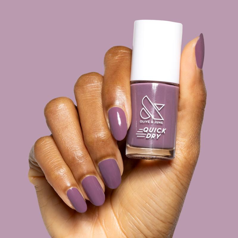 Cardigan a cozy mauve nail polish