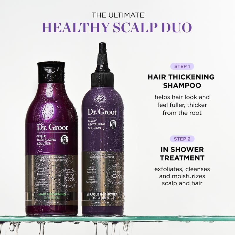 Dr. Groot Hair & Scalp Dynamic Duo Set Conditioner Haircare Keratin Shampoo for Fuller Hair Biotin Calendula Cleanser Comfort