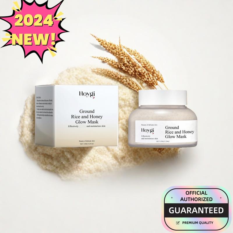 1pcs- HOYGI Ground Rice and Honey Glow Mask - Pore Sebum Care for Dry Sensitive Skin Korean Skin Care, Pore Sebum Care for Dry Sensitive Skin Korean Skin Care Rice & Honey Wash-Off Mask Wash-Off Mask, Cleansing Pore Glowing