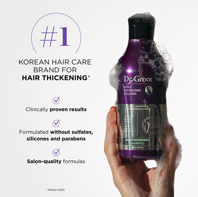 Dr. Groot Hair & Scalp Dynamic Duo Set Conditioner Haircare Keratin Shampoo for Fuller Hair Biotin Calendula Cleanser Comfort