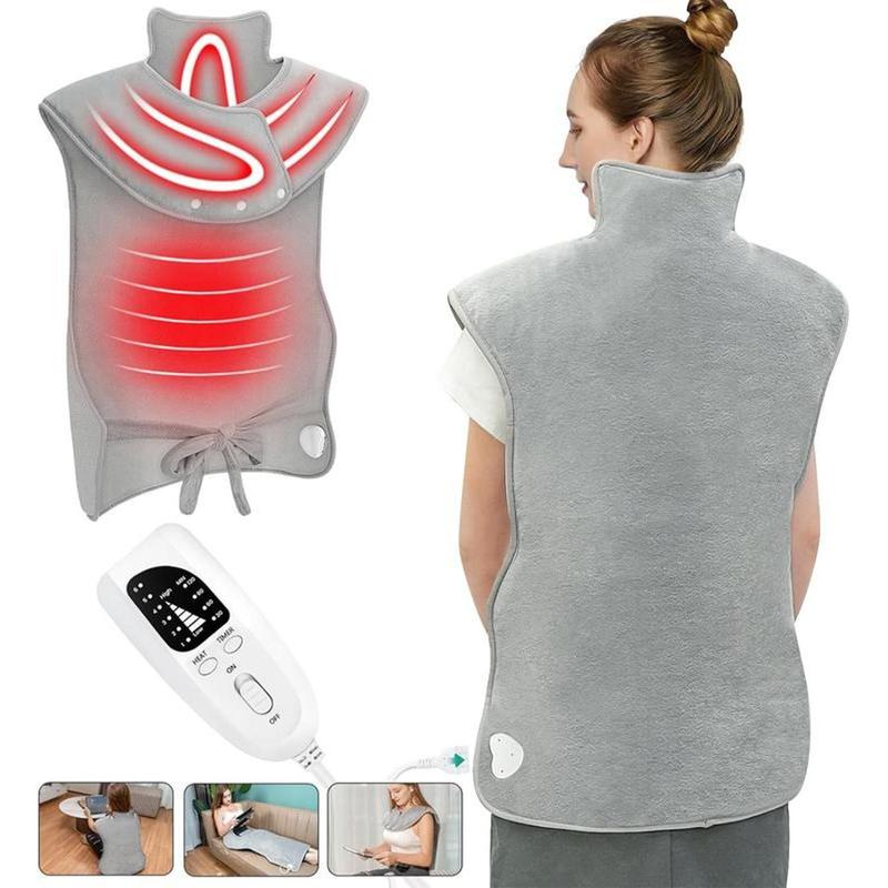 Electric Heating Neck Massager, 6 Heat Settings 4 Timers Auto Off Neck Heating Pad, Neck & Shoulder Heating Pad for Pain Relief