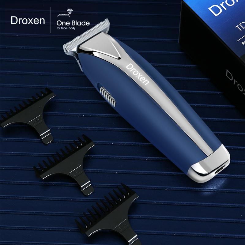 Droxen Cordless Hair Clipper Kit, Electric Body Hair Trimmer for Men, Waterproof Electric Shaver, Facial Hair Removal Tool, Precision Blades, 3 Guide Combs barber equipment