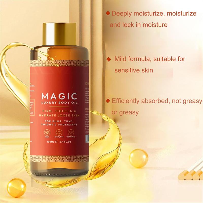 West&Month Magic Body Oil, Magic Body Firming Oil, Magic Luxury Body Oil, Magic Body Oil Plumps, Firms and Hydrates Skin，Suitable for Full Body Use