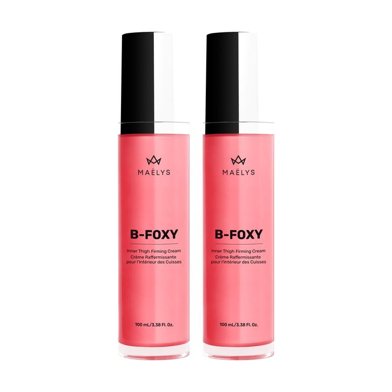 2X B-FOXY Clinically Proven Inner Thigh Firming Cream (SAVE $10!) by MAËLYS - for Loose Skin Body Care Lotions