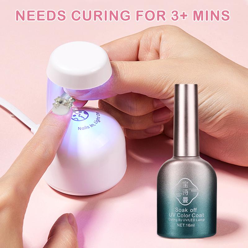 HiJOJO | DIY Long-lasting UV Gel Glue Curing-Needed Removable Fake Nails Manicure Salon Gel Polish Glue Nail Dryer Nail Art Nail Care Nail Polish Gel nailkit Cutics