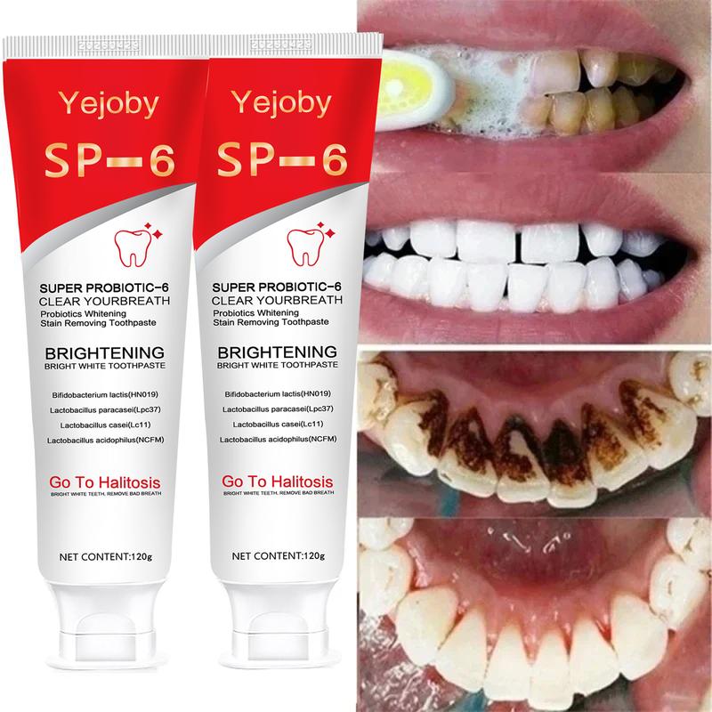 2024 SP-6 Probiotic Toothpaste：Enhanced Formula Balances The Oral Microbiome, Removes Stains, And Provides Long-lasting Fresh Breath.