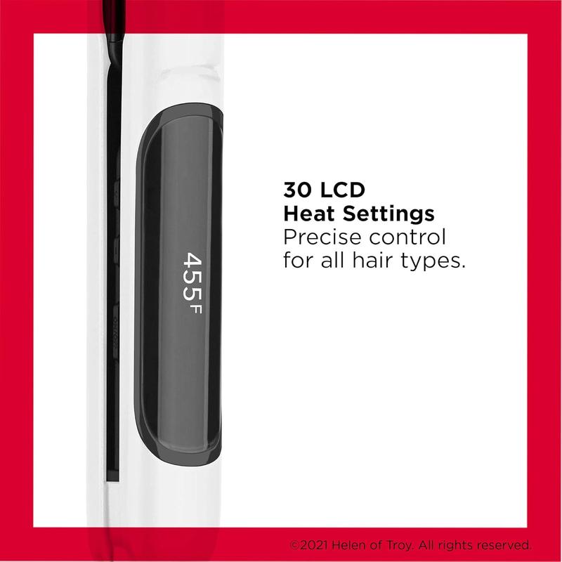 REVLON Crystal C + Ceramic Digital Hair Flat Iron | Long-Lasting Shine and Less Frizz, (1 In) Helen of Troy