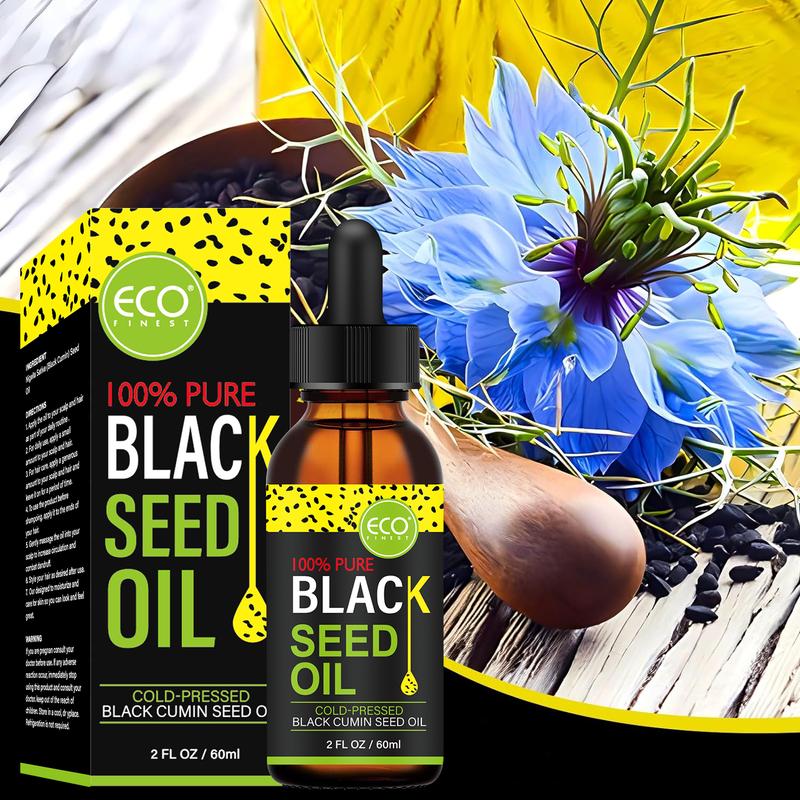 ECO Finest Black Seed Oil for Hair and Skin Care, Natural&Organic, Black seed cumin oil, Nourishing Serums, 60ml- Hydrating Serum, Haircare Vitamins