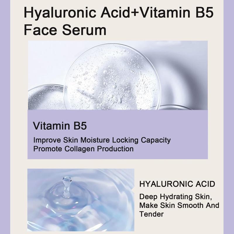 Hyaluronic Acid 2% + B5,Face Moisturiser, Hyaluronic Acid Serum For Face Hydrated, Hyaluronic Acid Face Serum for Women Plump And Smooth Skin, Hyluronic Acid Serum For Face Anti Aging, Skin Care