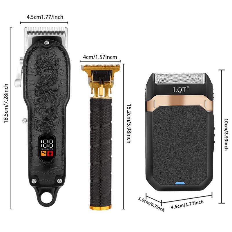 Rechargeable Hair Clipper Kit, 1 Set Electric Hair Trimmer Kit, Professional Hair Clipper Set, Hair Cutting Machines, Hair Trimmer for Men & Barber & Stylist, Barber Clippers, Barber Kit