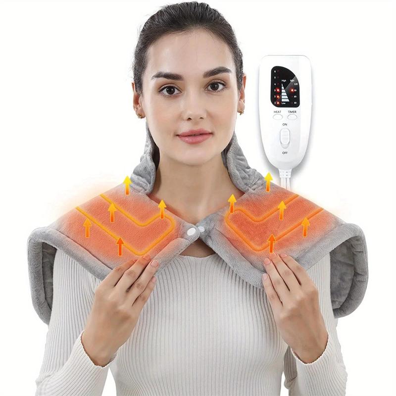 Electric Heating Neck Massager, 6 Heat Settings 4 Timers Auto Off Neck Heating Pad, Neck & Shoulder Heating Pad for Pain Relief