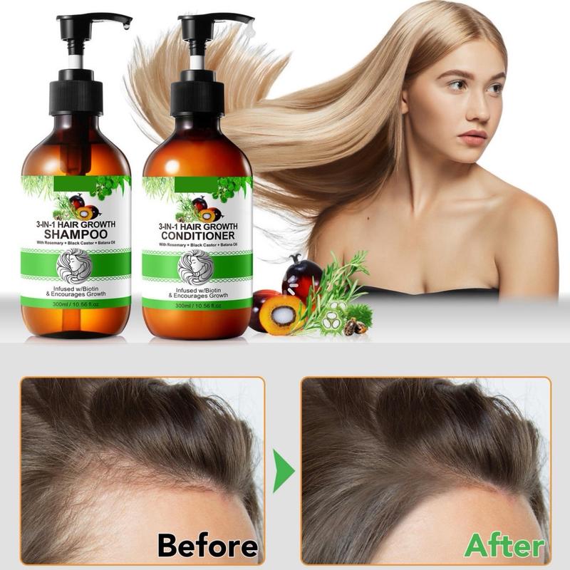 Jamaican Black Castor Oil + Rosemary Oil + Batana oil Shampoo and Conditioner Haircare Moisturize Comfort Cleansing Cleanser