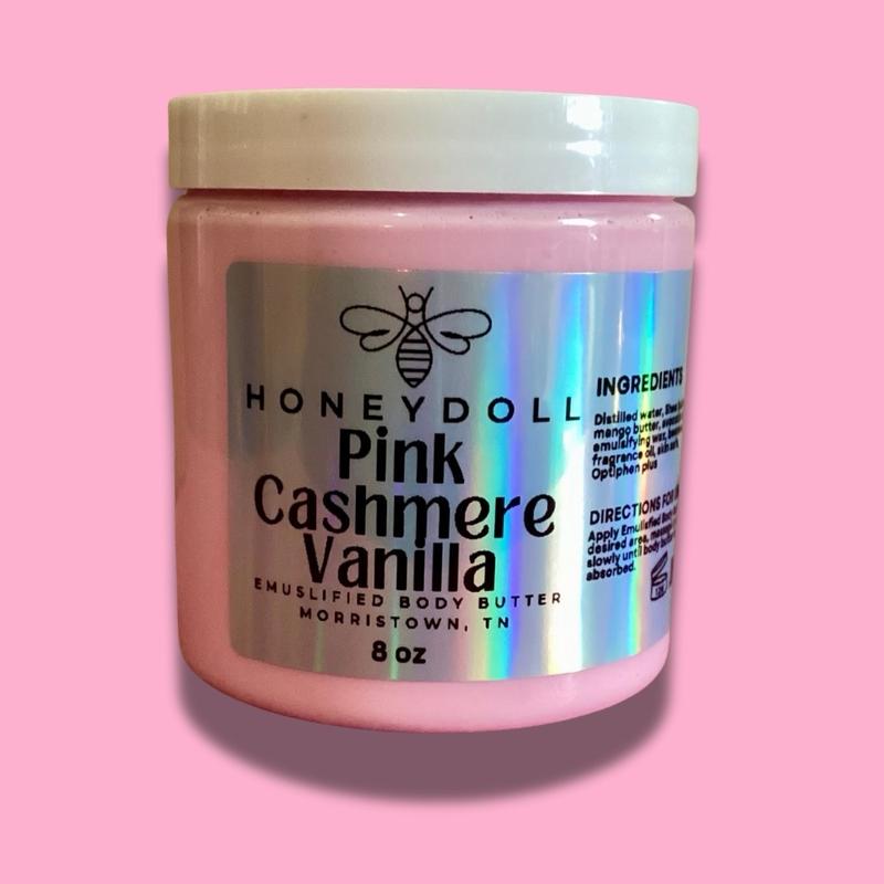 Nourishing Pink Cashmere Vanilla Emulsified Body Butter for Ultimate Hydration - Body Care