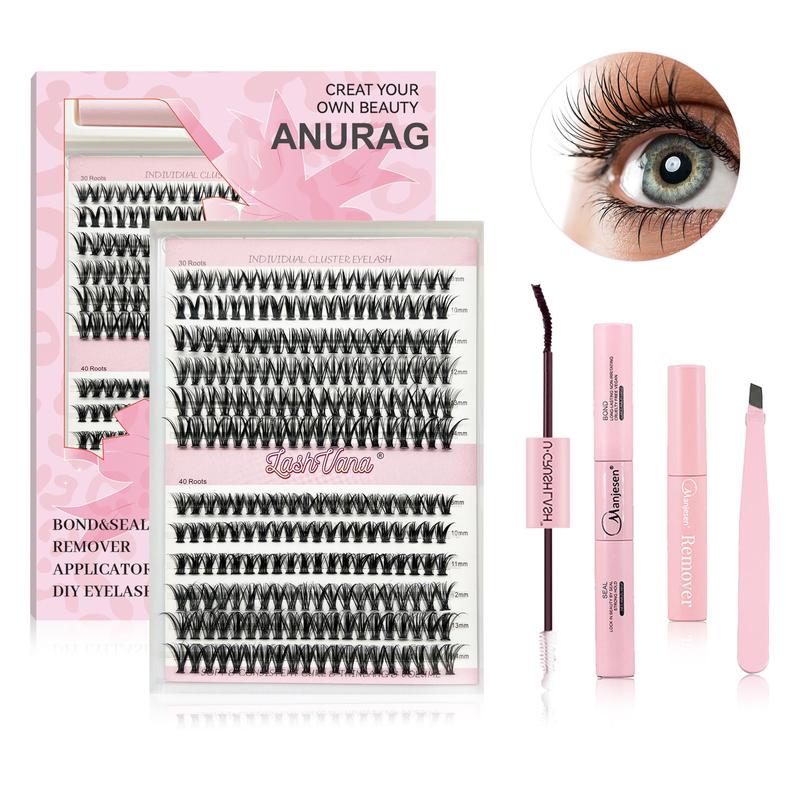 240DIYDeluxe False Eyelash Sets, Eyelash Extension Sets Volume Eyelash Extension Sets 8-17mm Fluffy Eyelash Curler 30+40D Personalized Eyelash Set with Eyelash Adhesive, Eyelash Remover, Eyelash Applicator,makeup gift mascara cosmetic eyelashes extensions