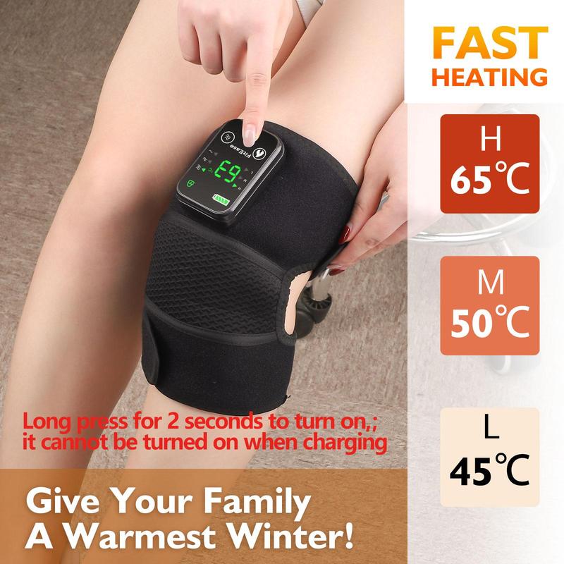 Heating Knee Massager, Knee Shoulder Elbow 3-in-1 Heating Vibration Massagers, Body Care Wireless Hot Compress Body Massager for Muscle, Birthday Gifts, Gift for Christmas & Fall, Winter Gift