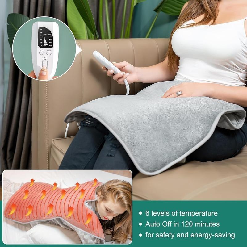 Electric Heating Neck Massager, 6 Heat Settings 4 Timers Auto Off Neck Heating Pad, Neck & Shoulder Heating Pad for Pain Relief