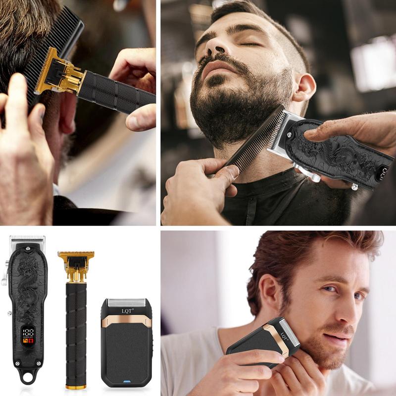 Rechargeable Hair Clipper Kit, 1 Set Electric Hair Trimmer Kit, Professional Hair Clipper Set, Hair Cutting Machines, Hair Trimmer for Men & Barber & Stylist, Barber Clippers, Barber Kit