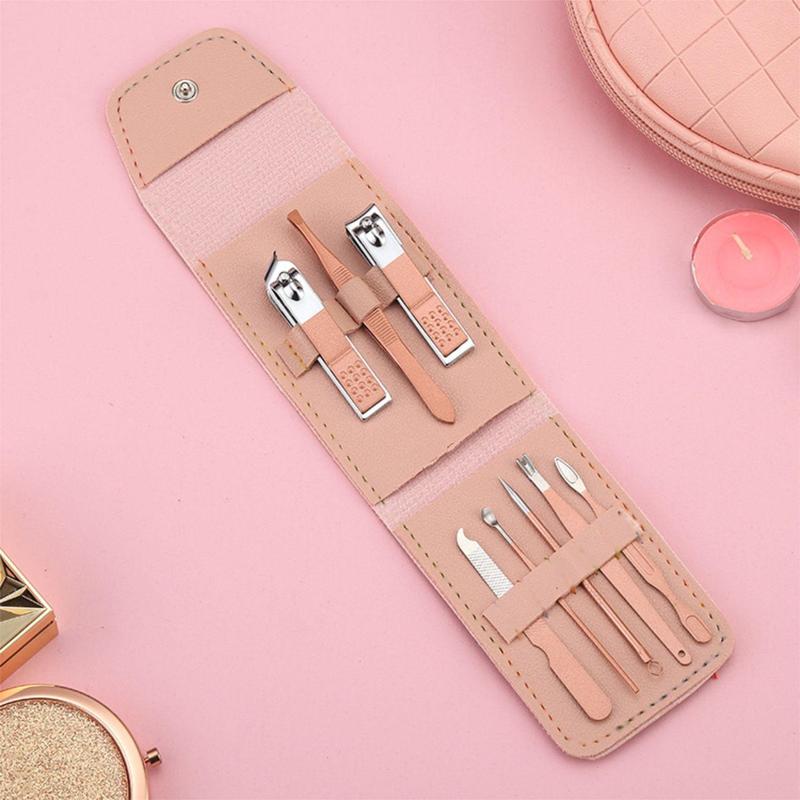 Nail Clipper Set with Case, 8 Counts set Portable Nail Clipper Set, Professional Manicure & Pedicure Tools for Women & Men