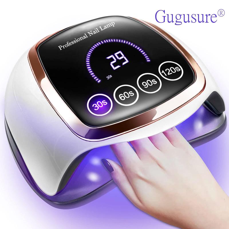 Gugusure UV LED  Lamp, 180W  Dryer for Gel Polish with LCD Display, Auto Sensor and 4 Timer Settings, Professional Curing Lamp Light with 42 Beads for Salon and Home, Gifts for Girlfriends short edge  art kits Durable  Care Cutics uña s nail