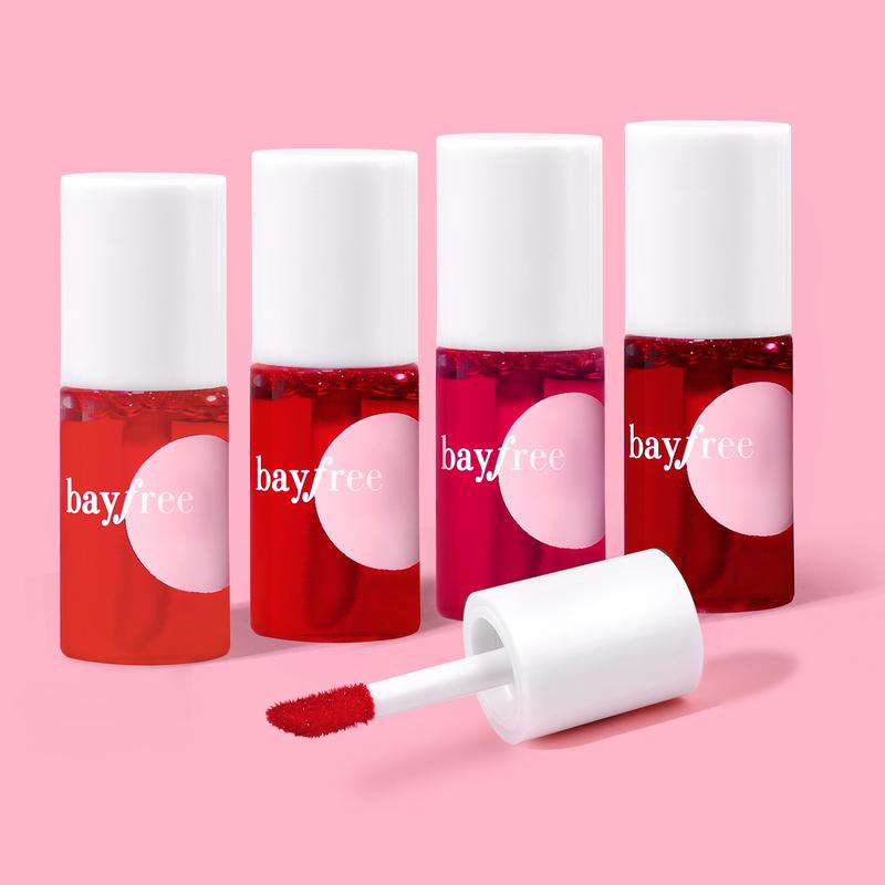 bayfree Korean Lip Stain Set Moisturizing Weightless & Non-sticky Finish Mini Items Makeup Gel Gloss