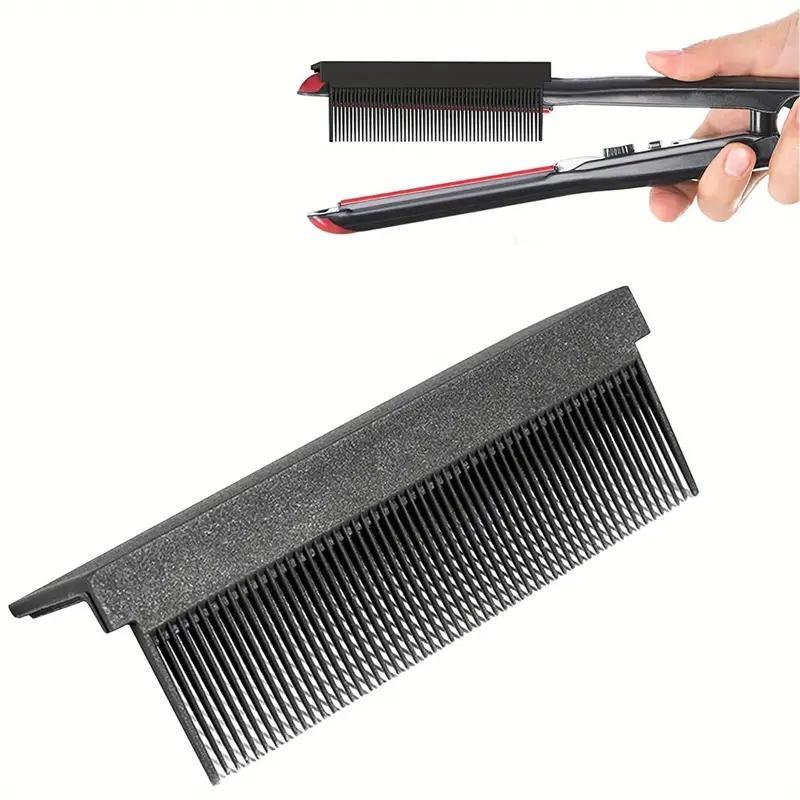 Barber Straightening Comb Attachment for Hair, Hair Straightener Comb, Hair Straightening Comb Attaches To Flat Iron for Low and High Temperature