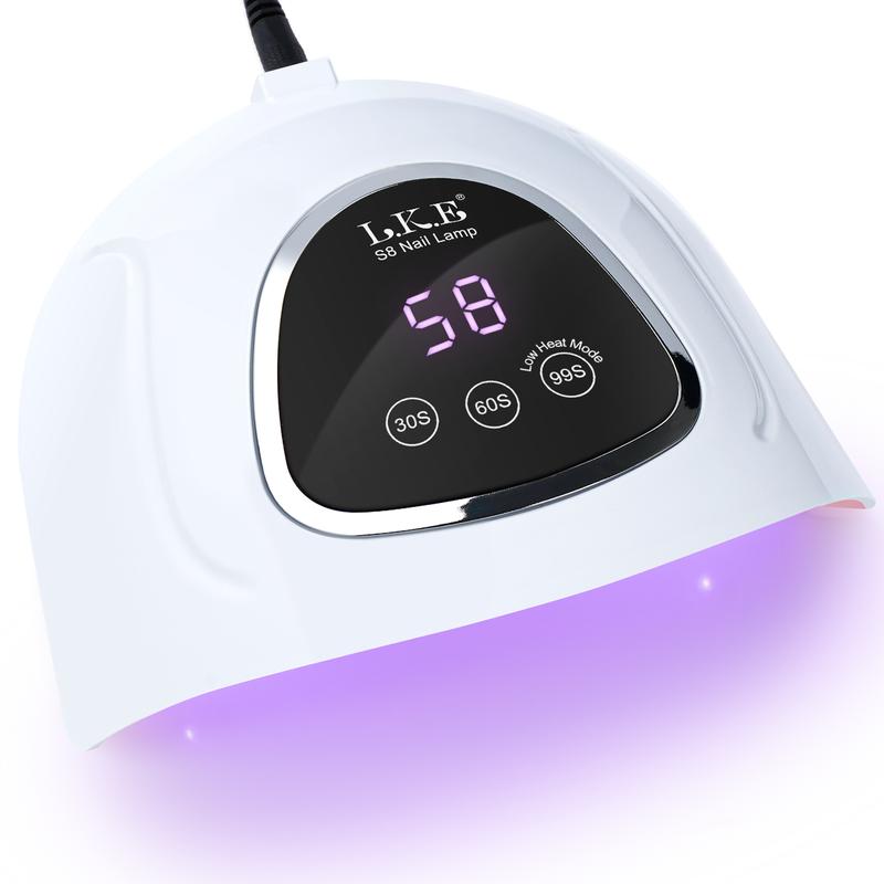 LKENail S8 LED Nail Lamp,Upgrade 72W Nail Dryer for Gel Polish with LCD Display,Auto Sensor and 3 Timer settings,Professional Curing Lamp Light for Salon and Home,Thanksgiving Gifts for Girlfriends