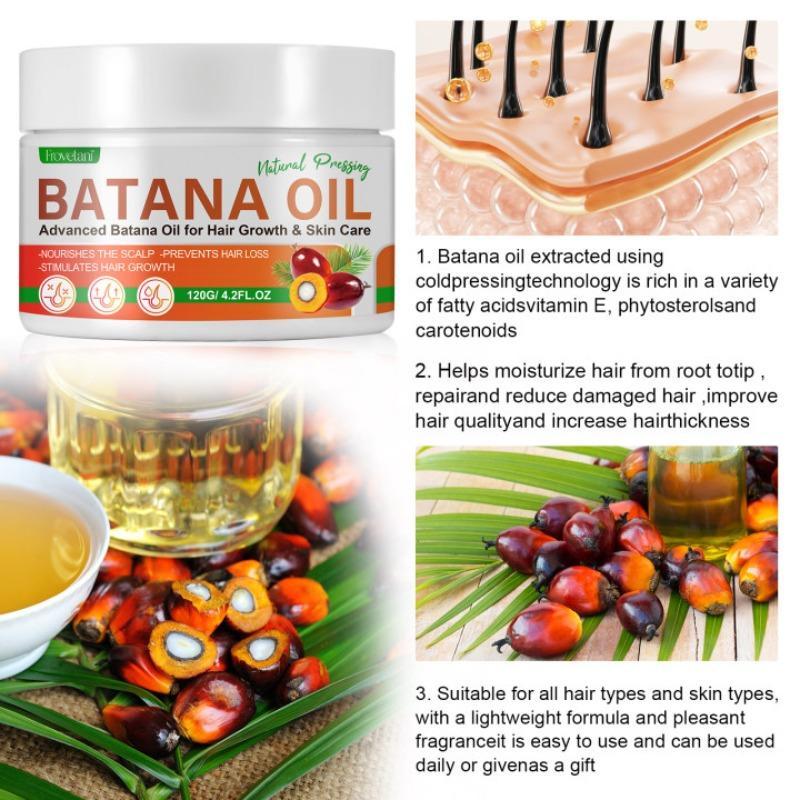 Batana Oil, Organic Hair Oil for Hair Strengthening & Moisturizing, Hair Care Product for All Hair Types, Suitable for Women & Men