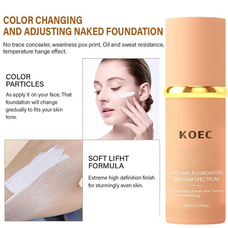 Christmas Foundation 4 in 1 - Medium Spectrum, Bio Foundation 4 in 1 - Light Spectrum, Natural Foundation, Fundacion 4 in 1 Protector Solar Light Spectrum, Color Changing Concealer Makeup Oil Coverage Lightweight, Christmas gift