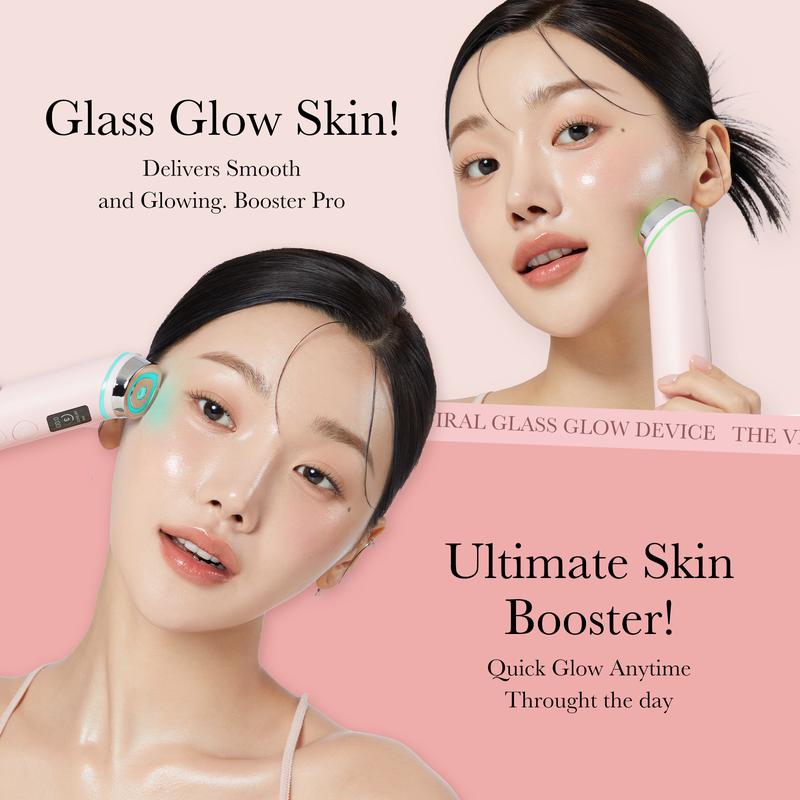 [Exclusive] Booster Pro Pink Bear Edition Skincare SETㅣCollagen Jelly Cream PDRN Serum Deep Vita C Capsule Cream Glow Booster Serum Collagen Bubble SerumㅣKbeauty Viral Glass Glow Device