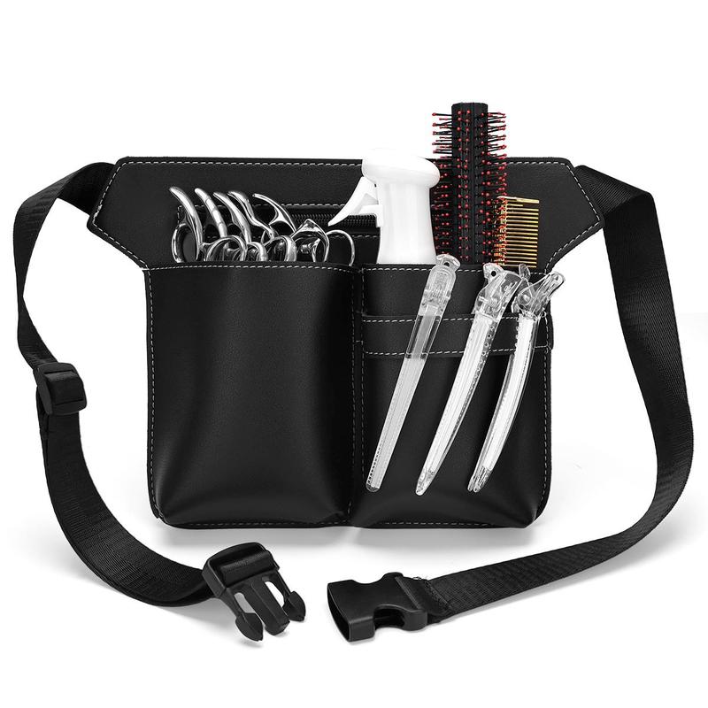 Hair Cutting Salon Tool Bag, Portable Adjustable Hair Cutting Tool Storage Waist Bag, Professional Hair Styling Tool Bags for Barber