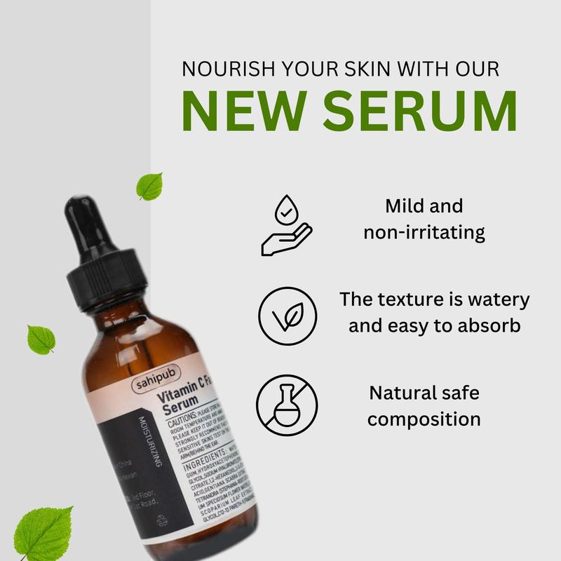 Sahipub Vitamin C Facial Serum Essence, 60ml Skincare Cleanser-B3 Gentle Acne Comfort Skin Repair Comfort Skin Repair