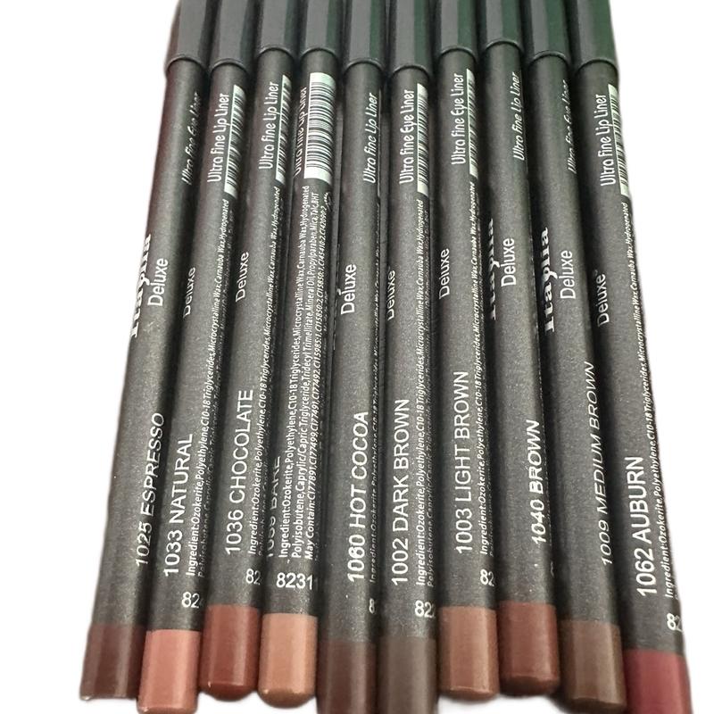 Italia eye and lip liners * 11 pcs (bare, natural, light brown, brown, medium brown, dark brown, chocolate, Hazelnut, terra cotta , mogahony, and Hot Cocoa))