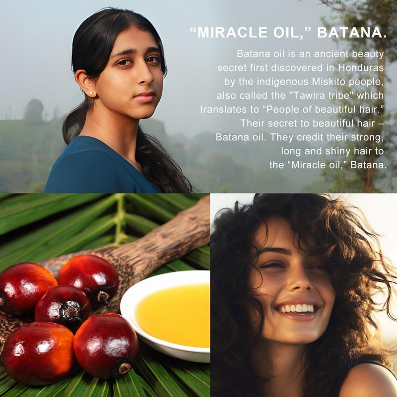 Batana Oil, Organic Hair Oil for Hair Strengthening & Moisturizing, Hair Care Product for All Hair Types, Suitable for Women & Men