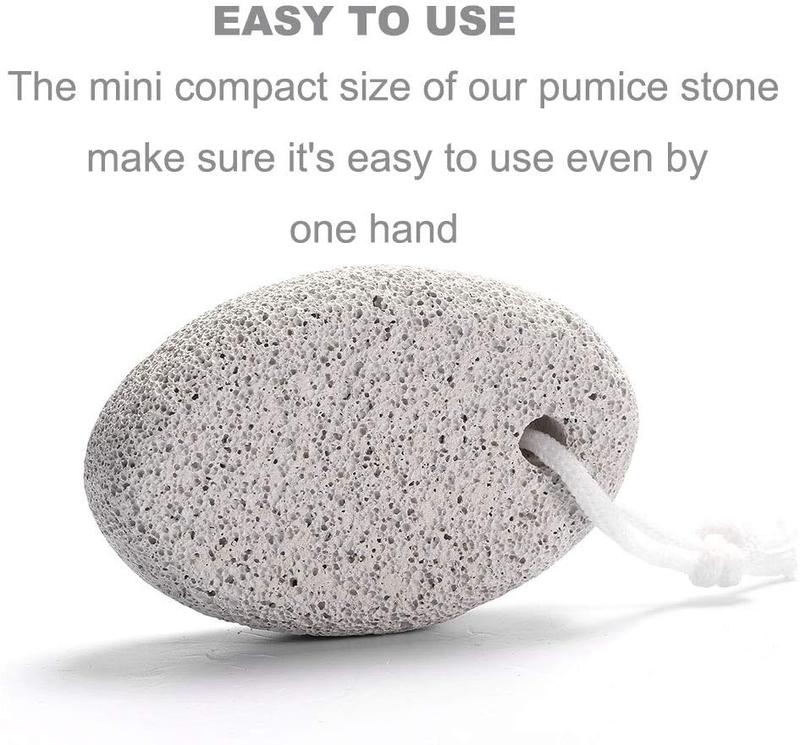 Natural Foot Pumice Stone for Feet, 2-Pack Lava Pedicure Tools Hard Skin Callus Remover for Feet and Hands - White&Red