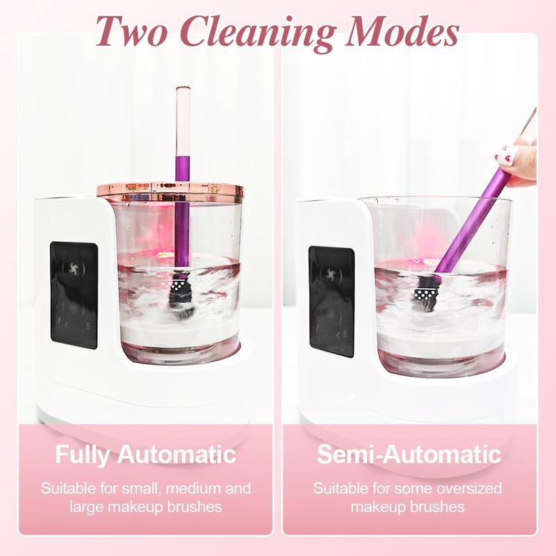 Electric Makeup Brush Cleaner, USB Rechargeable Makeup Brush Cleaning Machine with Brush Cleaning Liquid Set, Professional Makeup Tool for Women, Christmas Gift