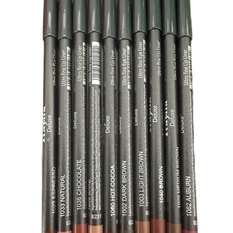 Italia eye and lip liners * 11 pcs (bare, natural, light brown, brown, medium brown, dark brown, chocolate, Hazelnut, terra cotta , mogahony, and Hot Cocoa))