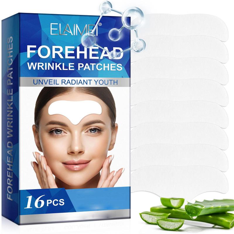 ELAIMEI Forehead & Between the Eyes Wrinkle Patches – Smooths & Softens Forehead Wrinkles and Eleven Lines – 16pcs Comfort Skin Care