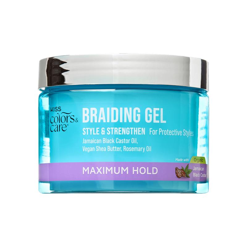 KISS Colors & Care Braiding Gel, Maximum Hold, 6 oz.