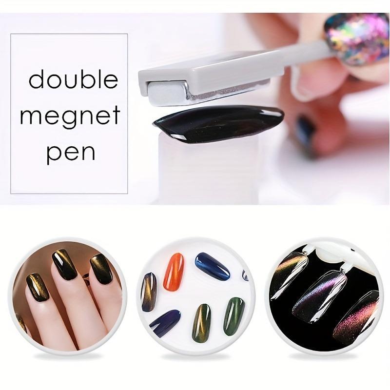 3pcs Magic Magnet Stick Manicure Tool, Nail Polish DIY Tools, Manicure Accessories