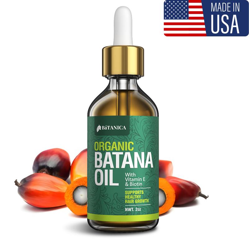 Organic Batana Oil Hair Growth Serum with Biotin & Vitamin E - Dr. Sebi Approved for Hair Growth Made In USA - 2oz Moisturizing Haircare