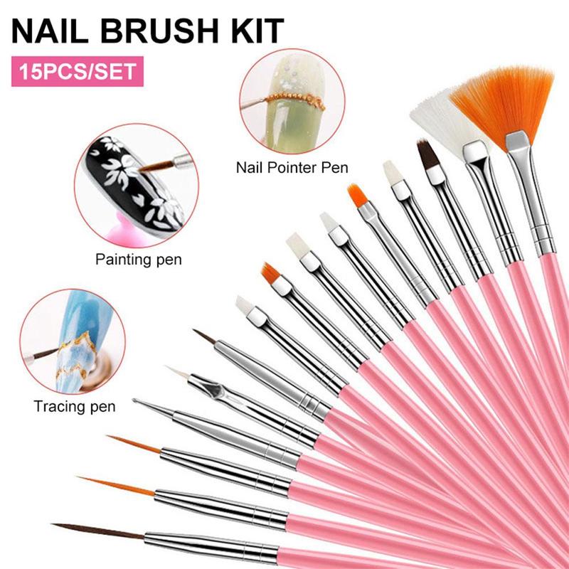 Nail Art Brush Set, 21pcs set Nail Art Painting Brush & Dot Pen & Palette, Professional Manicure Tool for Home & Salon Use, Christmas Gift