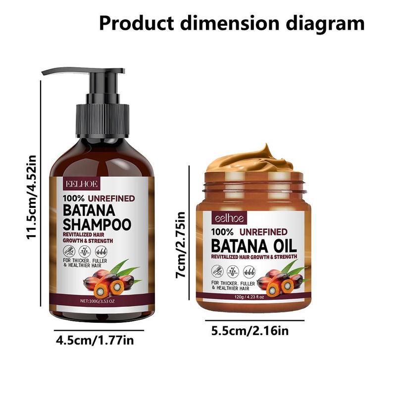 Batana Oil Shampoo & Conditioner Set, 2 Counts set Moisturizing & Nourishing Hair Care Kit, Hair Care & Styling Product for Men & Women, Christmas Gift