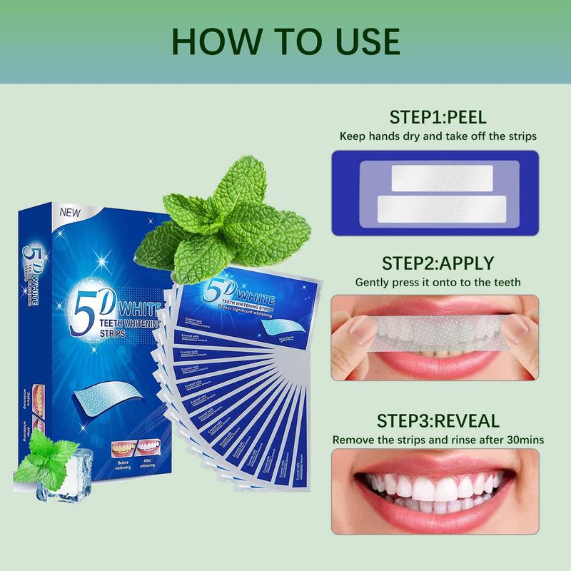 Teeth Whitening Strips – 28 Effective Strips for Reduced Sensitivity, Removes Coffee, Wine, 14 Treatments