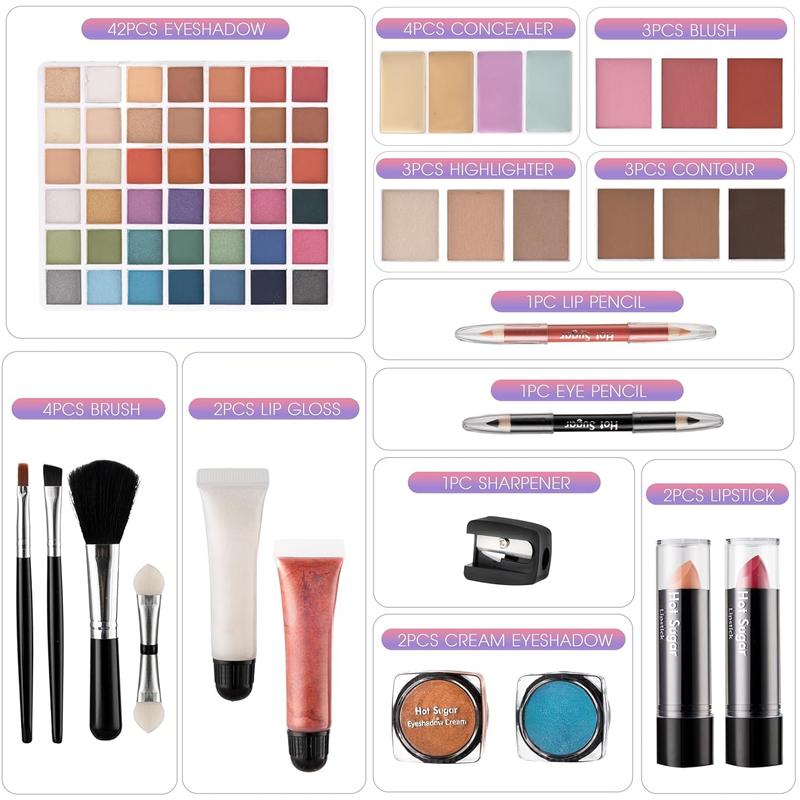 Teen Makeup Kit for Girls 13-15,  Makeup Kit, Makeup Gift Set for Birthday Parties Makeovers & Christmas (PURPLE)