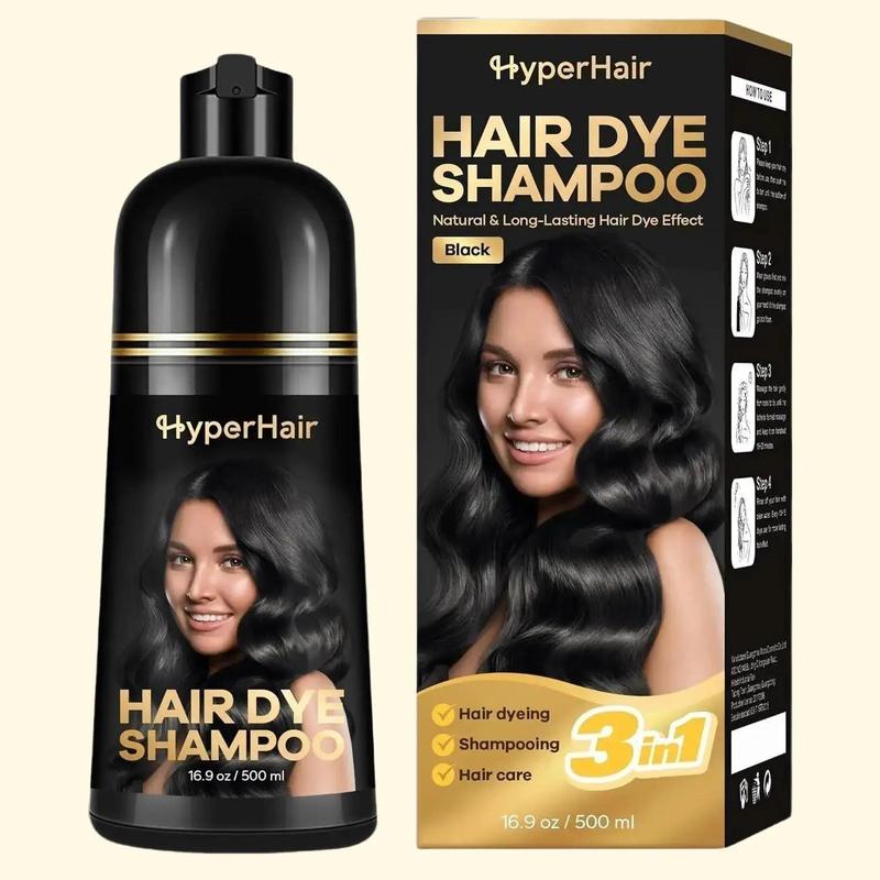 HyperHair Hair Dye Shampoo, Herbal Ingredients Hair Dye, Shampoo for Gray Hair for Women & Men, Long Lasting & Coverage Haircare