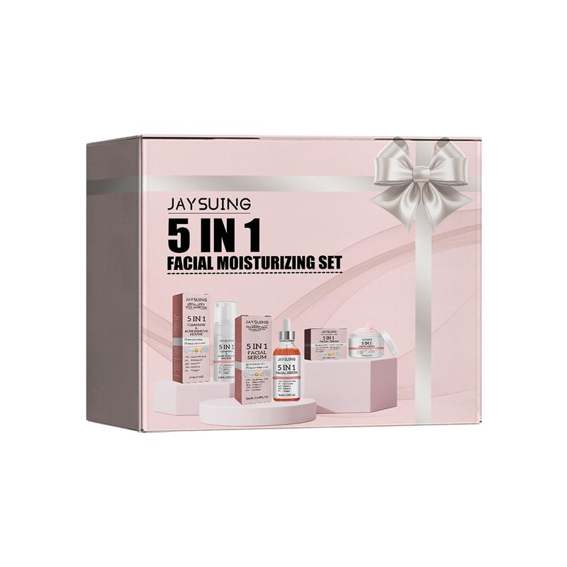 5 in 1 Skin Care Kit, 1 Set Skincare Kit, Includes Moisturizing Facial Cream & Serum & Cleanser, Hydrating Skin Care Tool