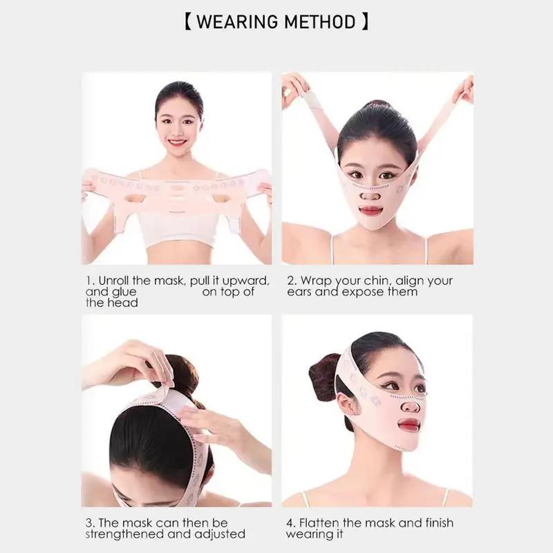 Reusable Facial Slimming Bandage V Face Lifting Firming Mask Shaper Anti-wrinkle Sleep Mask Facial Massage Belt Beauty Tool