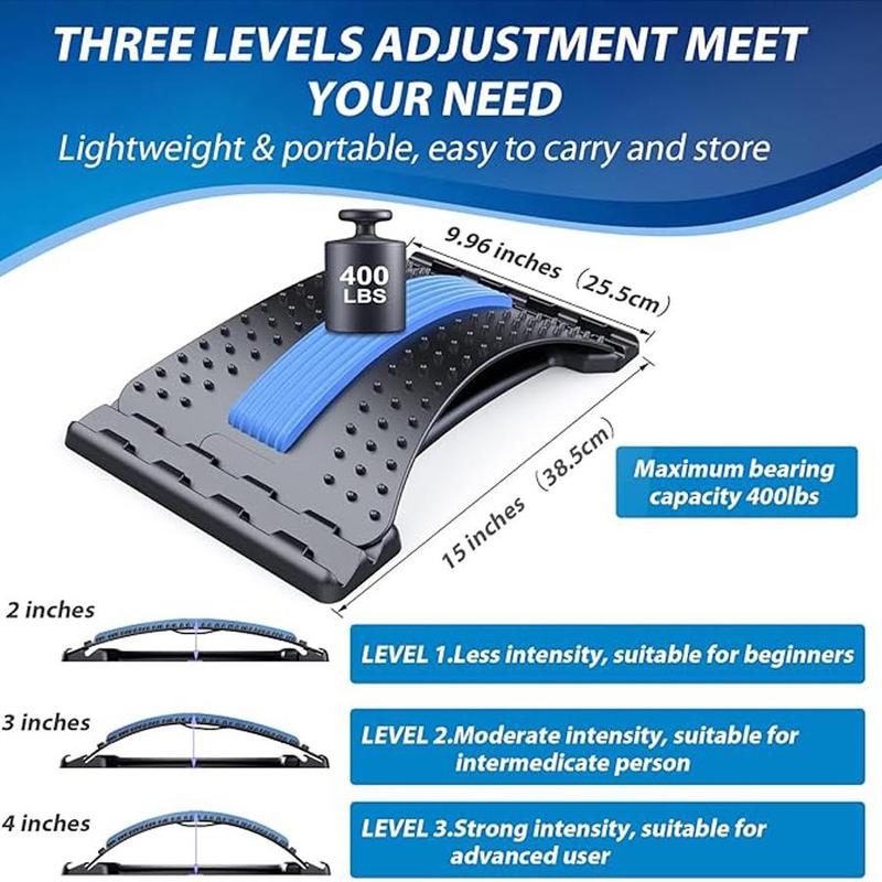 Adjustable Back Support Board, 1 Count Back Supporting Rack, Back Massaging Tool, Manual Back Massager for Women & Men Home & Travel