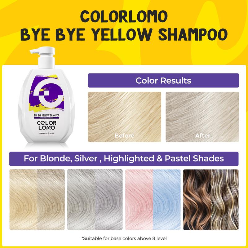 Bye Bye Yellow Shampoo By Colorlomo For Platinum Silver Shades